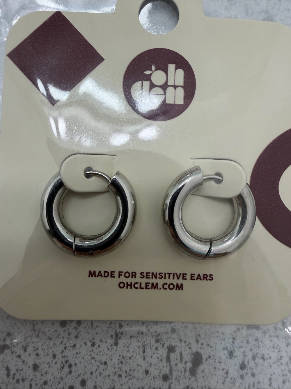 Oh Clementine Chunky Rounded Huggie Hoop Earrings